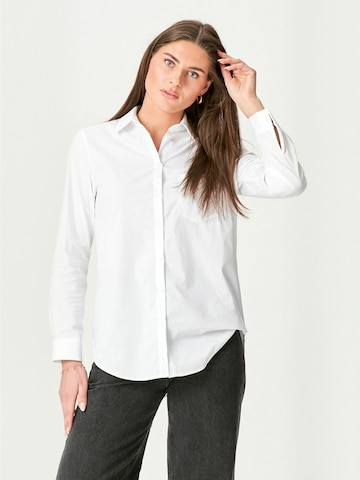T-shirt ' Ida ' TEESHOPPEN en blanc : devant