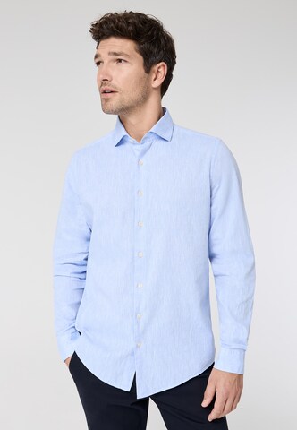 Coupe slim Chemise ROY ROBSON en bleu : devant