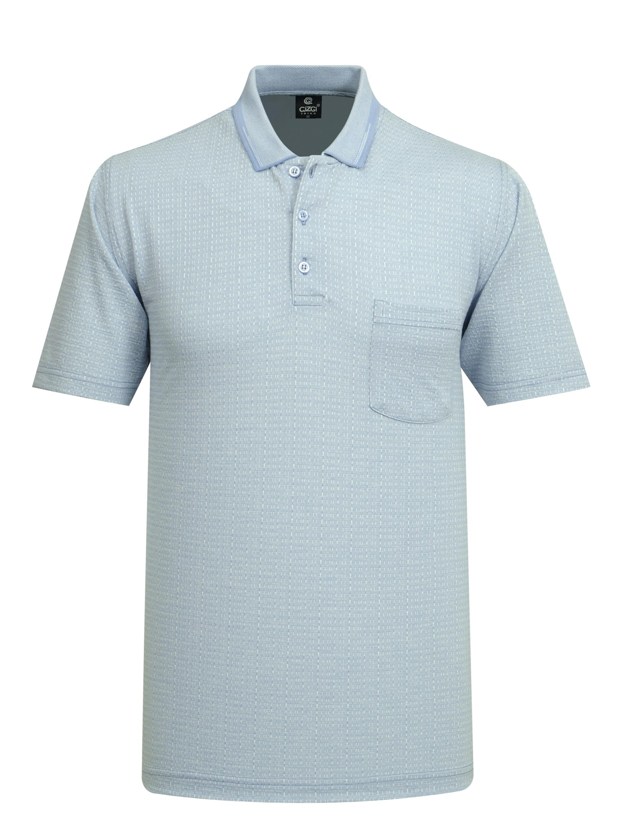 Cizgi Triko Shirt‌‌ in Blau: Vorderseite