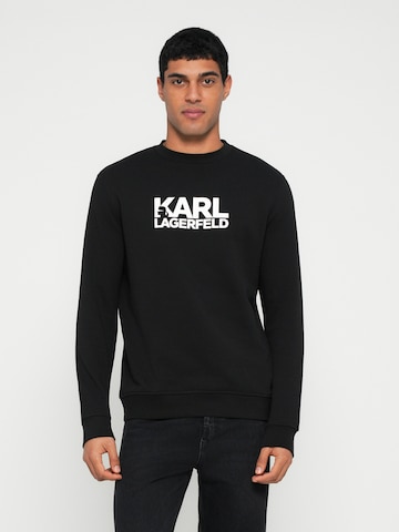 juoda Karl Lagerfeld Megztinis be užsegimo: priekis