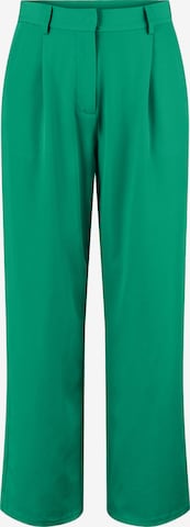 PIECES Pleat-Front Pants in Green: front