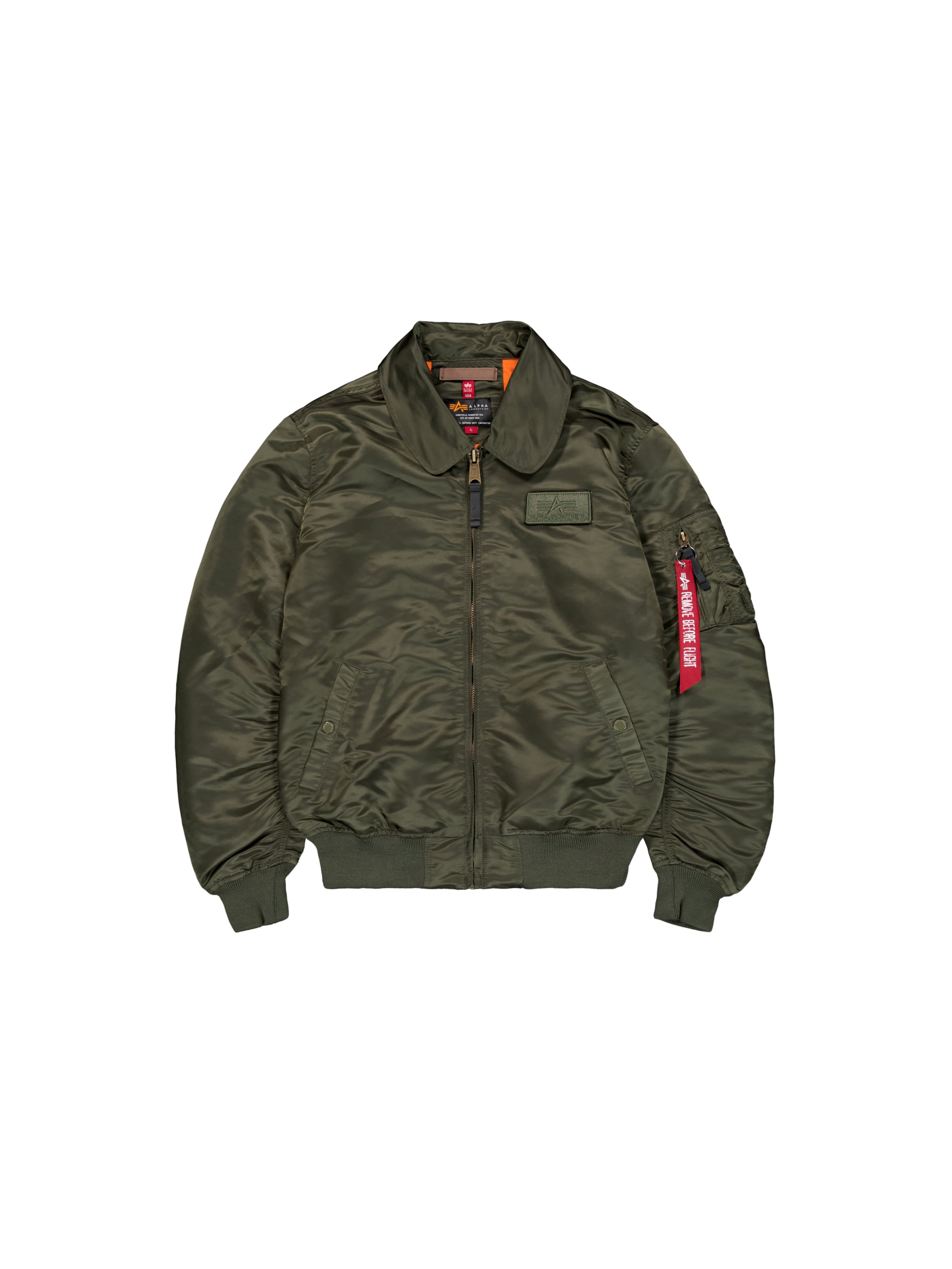 ALPHA INDUSTRIES Övergångsjacka 'Flying Tigers' i grön: framsida