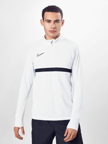 NIKE Sports sweatshirt 'Academy' in White: front