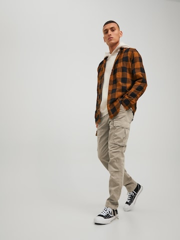 JACK & JONES Regular Cargobukse 'Ace Tucker' i beige