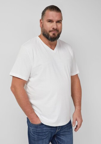 s.Oliver Men Big Sizes Shirt in White: front