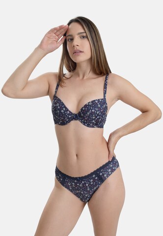 Invisible Soutien-gorge 'PRINT ARRANGEMENT' sassa en bleu : devant