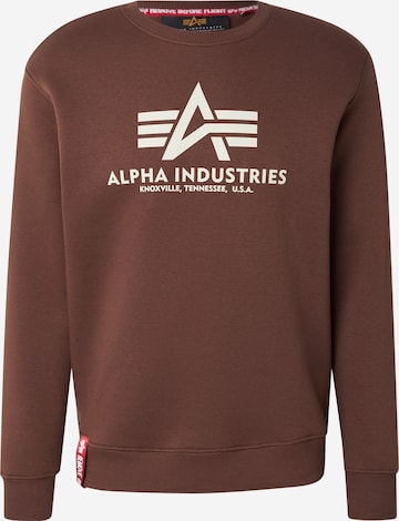 ALPHA INDUSTRIESSweater majica - smeđa boja: prednji dio
