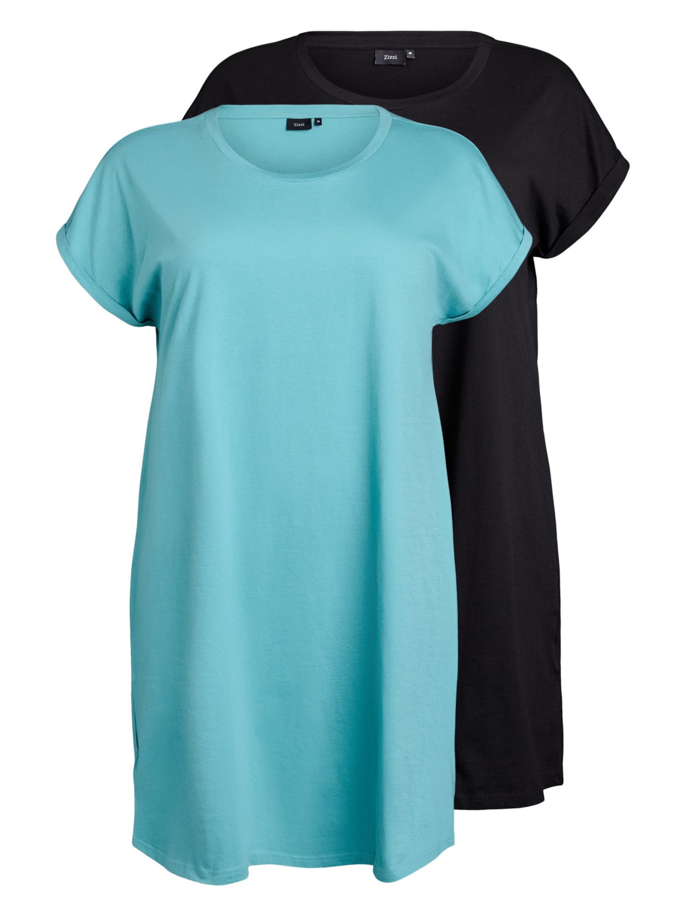 Zizzi Платье 'Rynn' в Цвет воды / Черный, Обзор товара