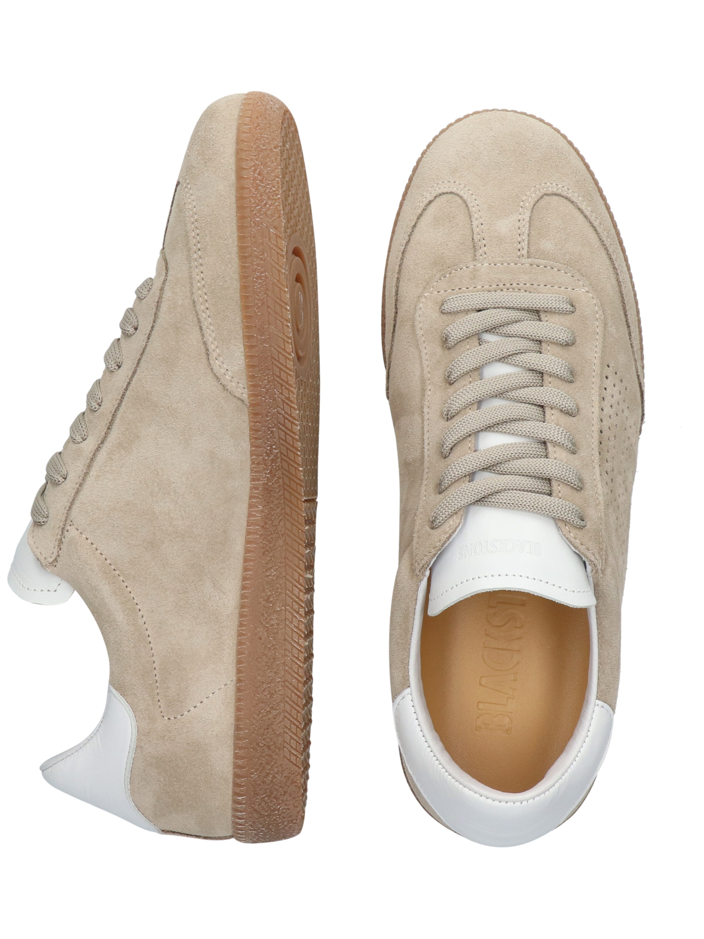 BLACKSTONE Låg sneaker 'Lime Wren Perf DL446' i beige