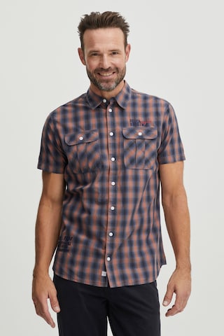 FQ1924 Slim fit Overhemd 'Samir' in Blauw: voorkant