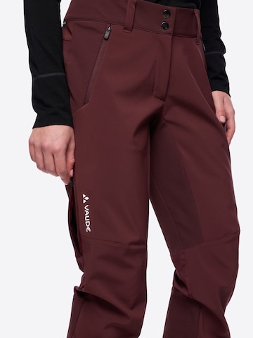 VAUDE Regular Outdoor trousers 'W Larice Pants IV' in Brown