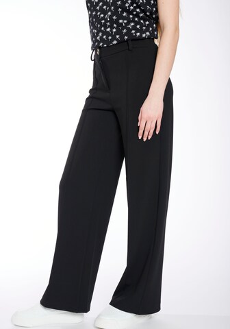 Hailys Loose fit Pleated Pants in Black
