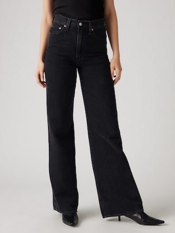 LEVI'S ® - Perna larga Calças de ganga 'Ribcage' em preto: frente