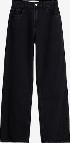 Bershka Wide Leg Jeans in Schwarz: predná strana