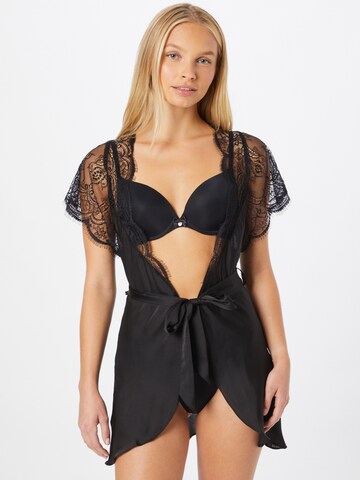 Hunkemöller Dressing Gown in Black: front