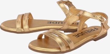 FREUDE Strap Sandals 'Asti' in Gold