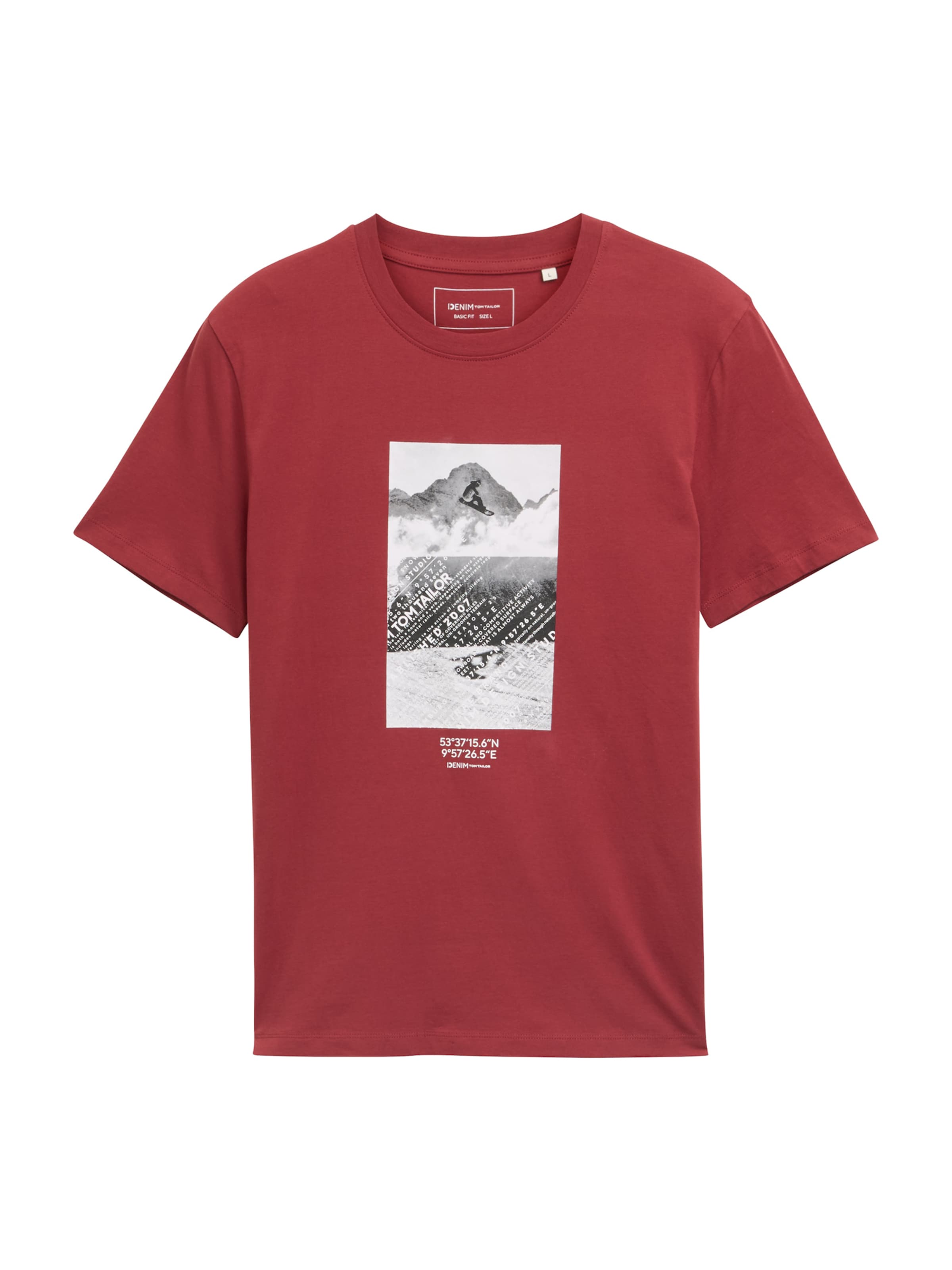 T-Shirt TOM TAILOR DENIM en rouge : devant