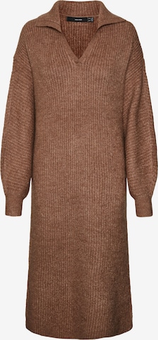 VERO MODA Knit dress 'Filene' in Brown: front