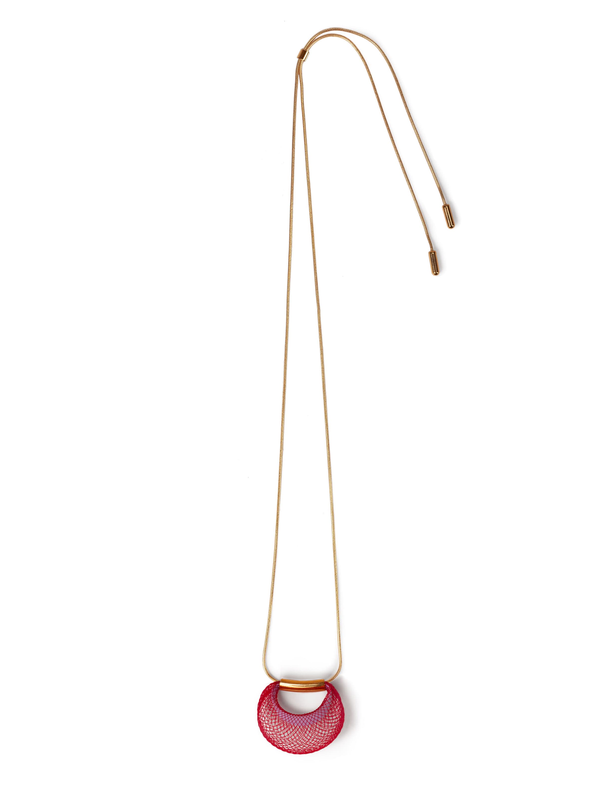 Gretchen Halskette 'Vlum Loop' in Rot: Vorderseite