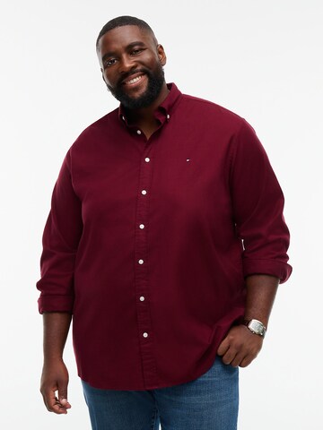 Tommy Hilfiger Big & Tall Regular Fit Hemd 'Flex' in Lila: Vorderseite