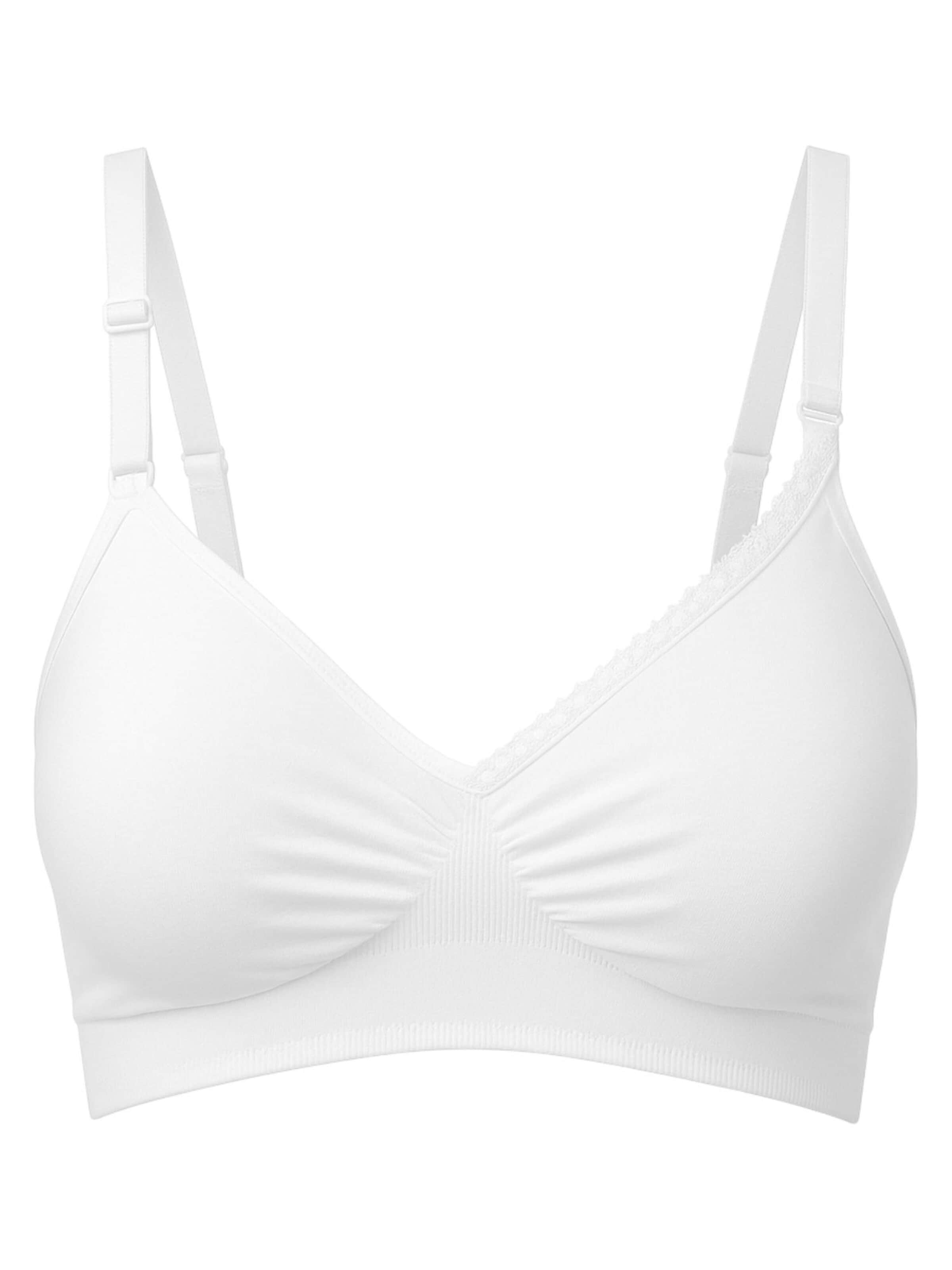 fashionshowcase - Sujetador de lactancia 'MumEase' en blanco: frente