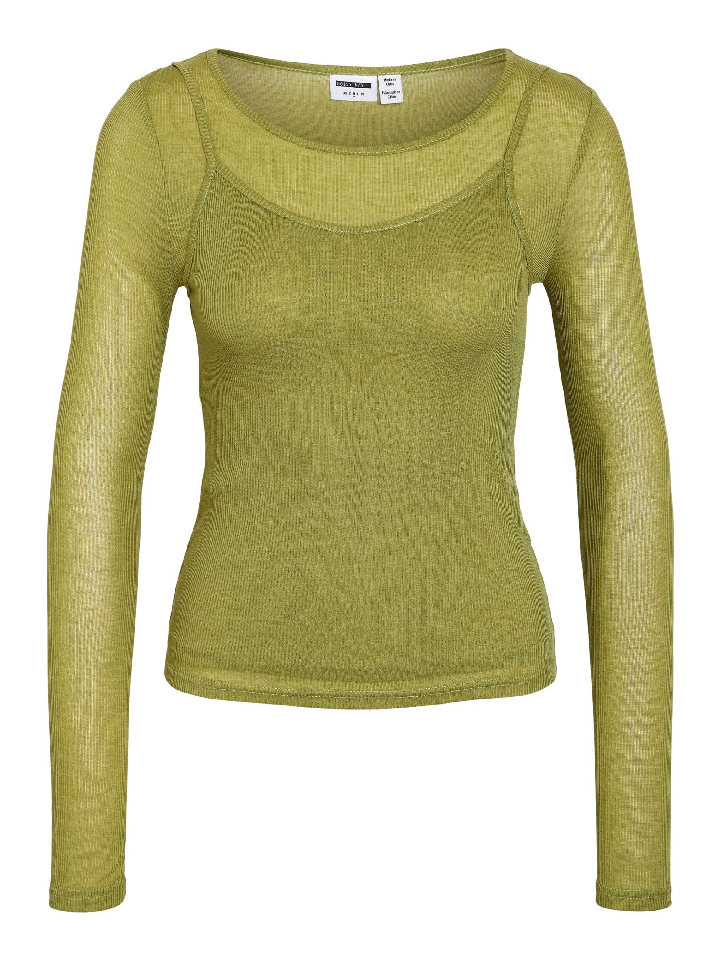 Noisy may Shirt 'NMNusa' in Groen: voorkant