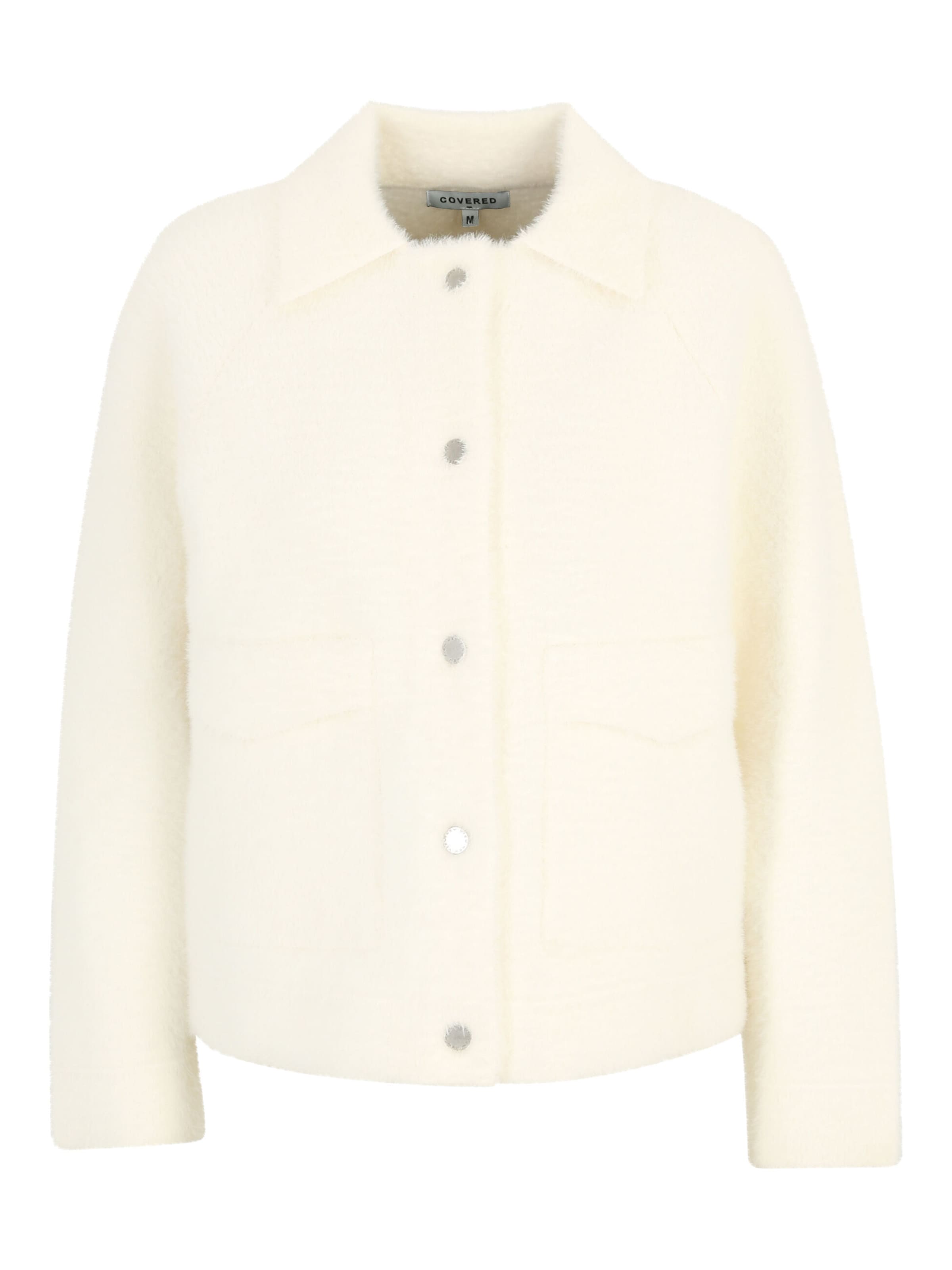 Covered Strickjacke 'Paris' in Weiß: Vorderseite