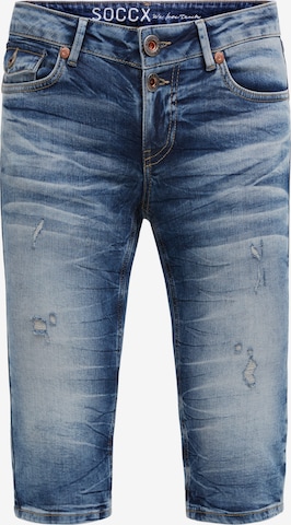 Soccx Slimfit Capri Jeans MI:LO Slim Fit in Blau: Vorderseite