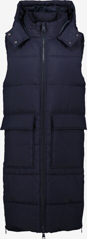 Cartoon Bodywarmer in Blauw: voorkant