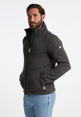 DreiMaster Maritim Fleece Jacket in Grey: front