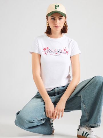Pepe Jeans Majica | bela barva: sprednja stran