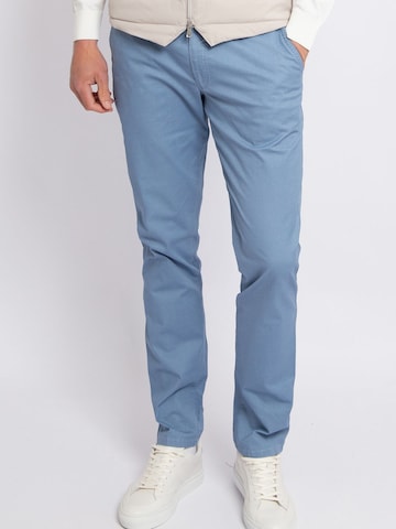 Suitable Slim fit Chino Pants 'Plato' in Blue: front