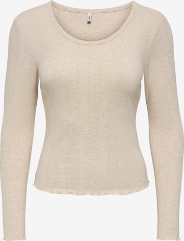 T-shirt 'ONLTenna' ONLY en beige : devant