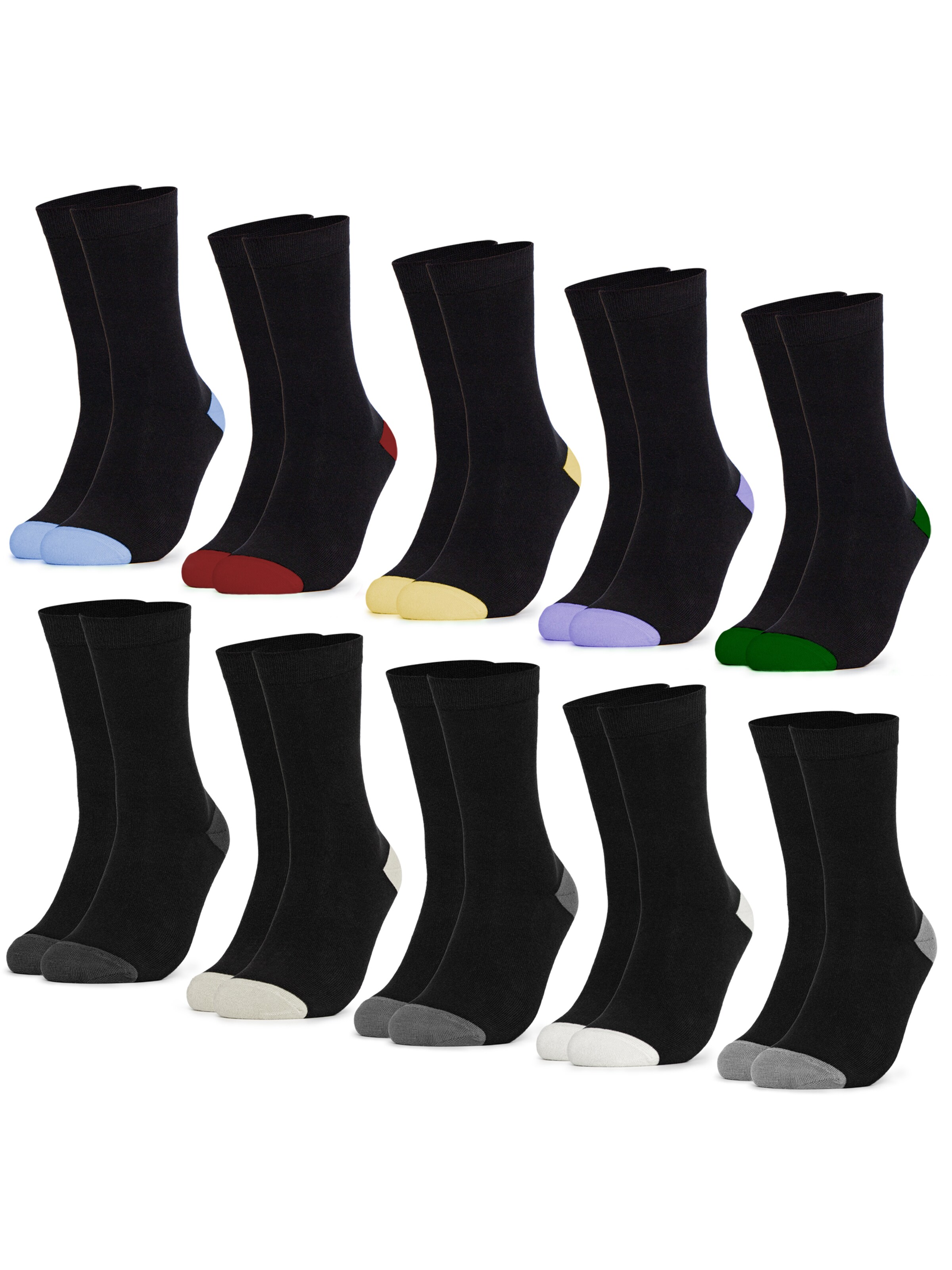 Occulto Socks 'Gertrud' in Black: front