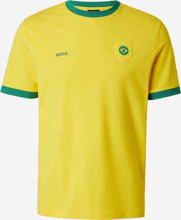 T-Shirt BOSS en jaune : devant