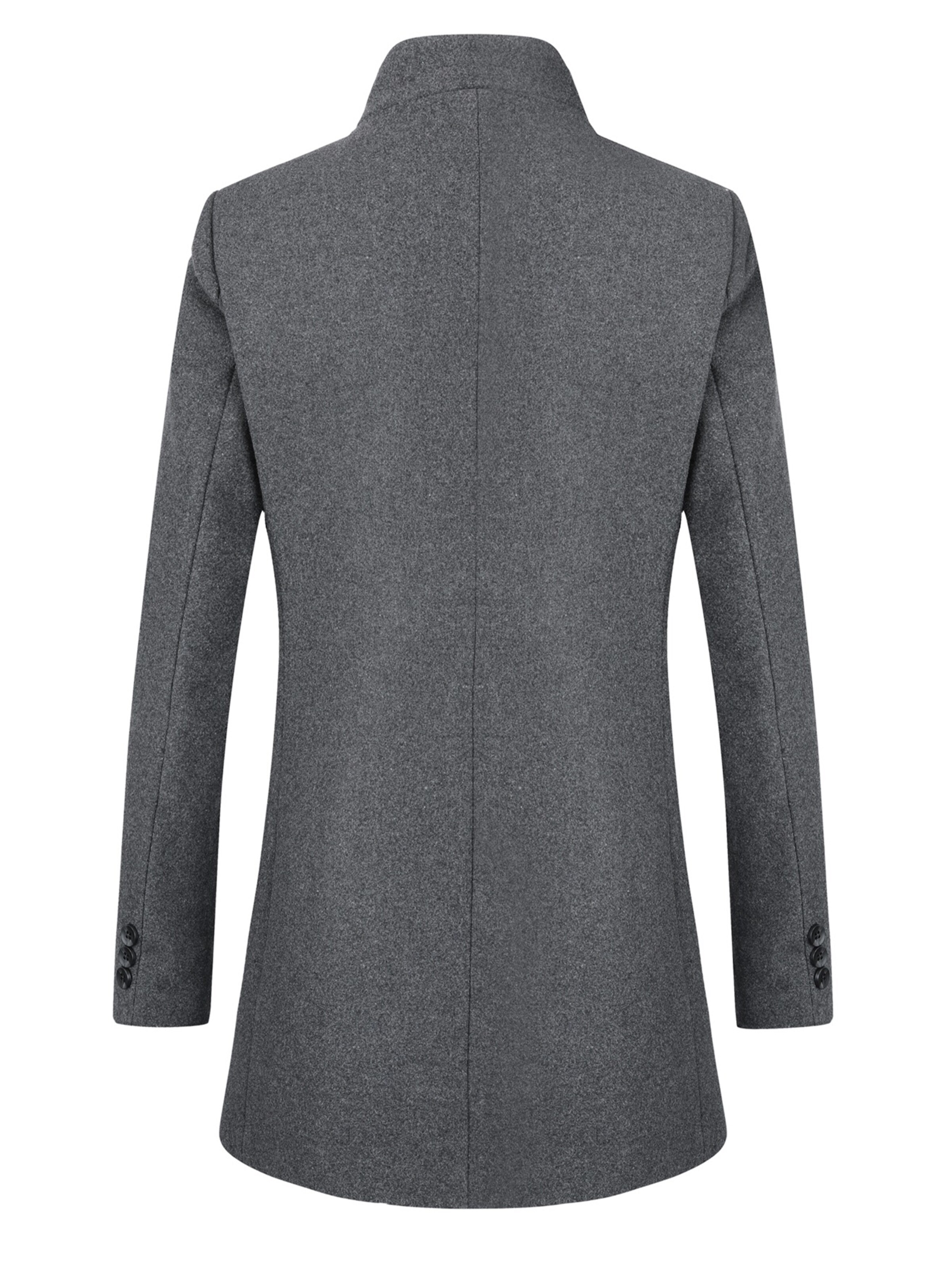 ALLTHEMEN Winter Coat 'Mantelruhe' in Grey
