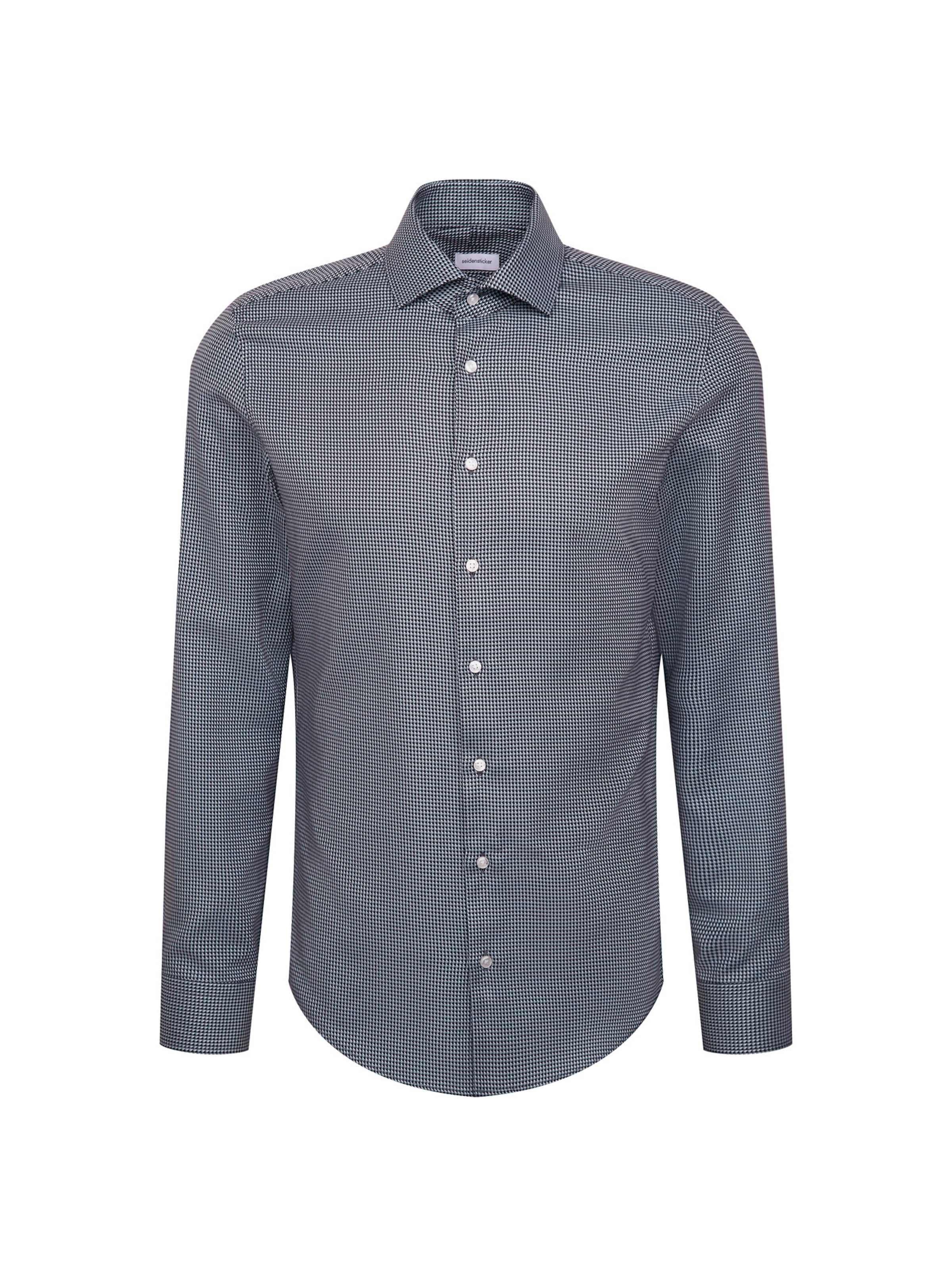 SEIDENSTICKER Businesshemd 'Schwarze Rose' in Blau: Vorderseite