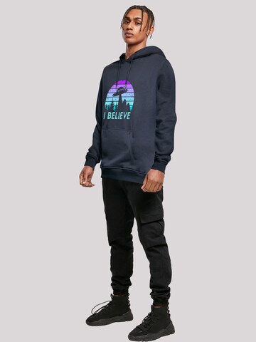 Sweat-shirt 'I Believe UFO Alien Raumschiff' F4NT4STIC en bleu