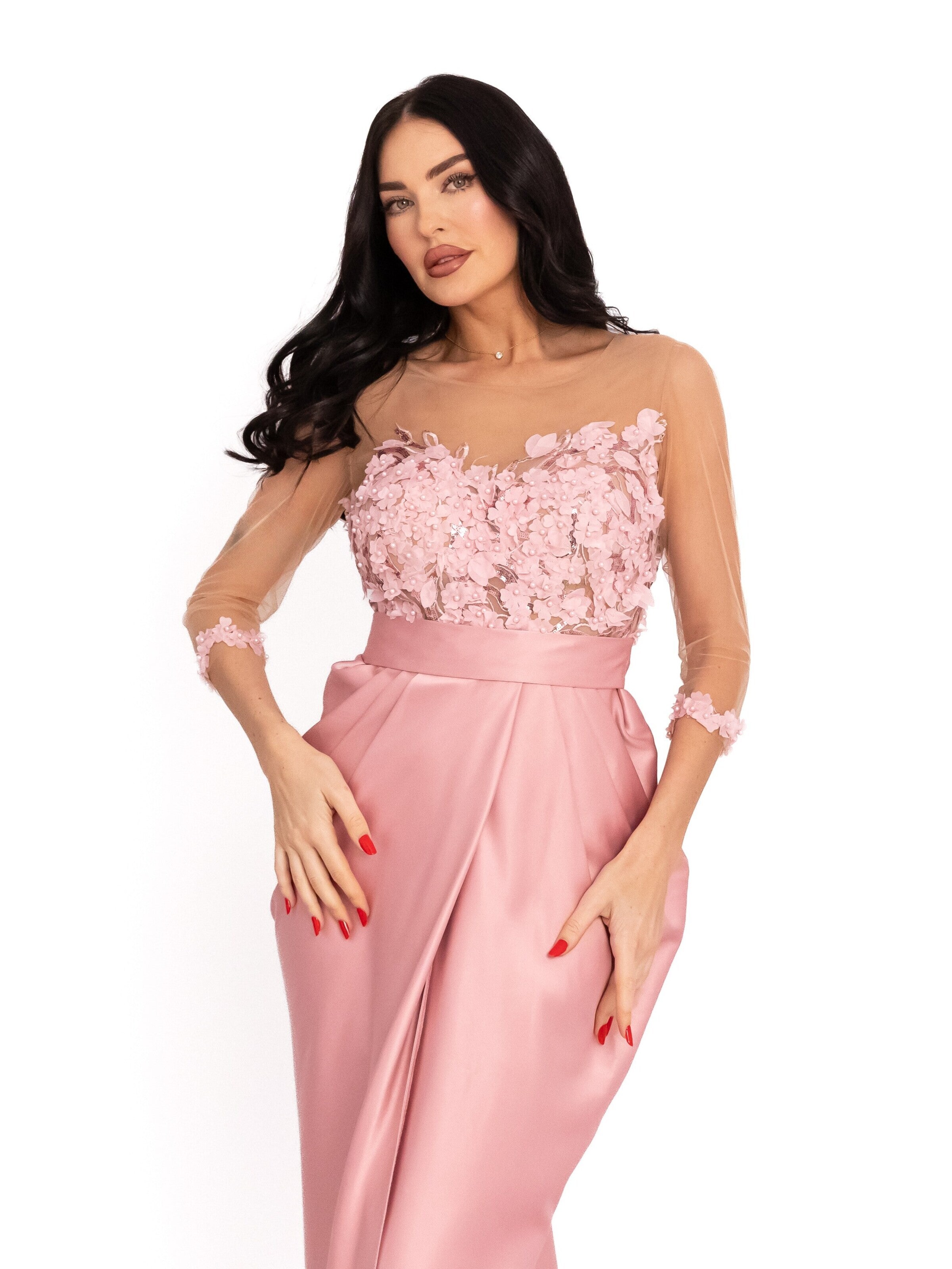 Robe de soirée acob a porter en rose