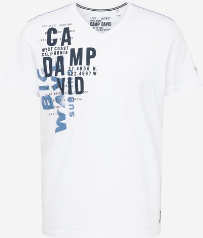 CAMP DAVID T-Shirt en bleu-gris / noir / blanc, Vue avec produit