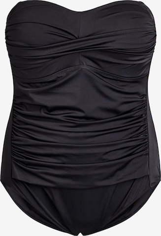 juoda Swim by Zizzi Bandeau Maudymosi kostiumėlis 'Casdenia': priekis