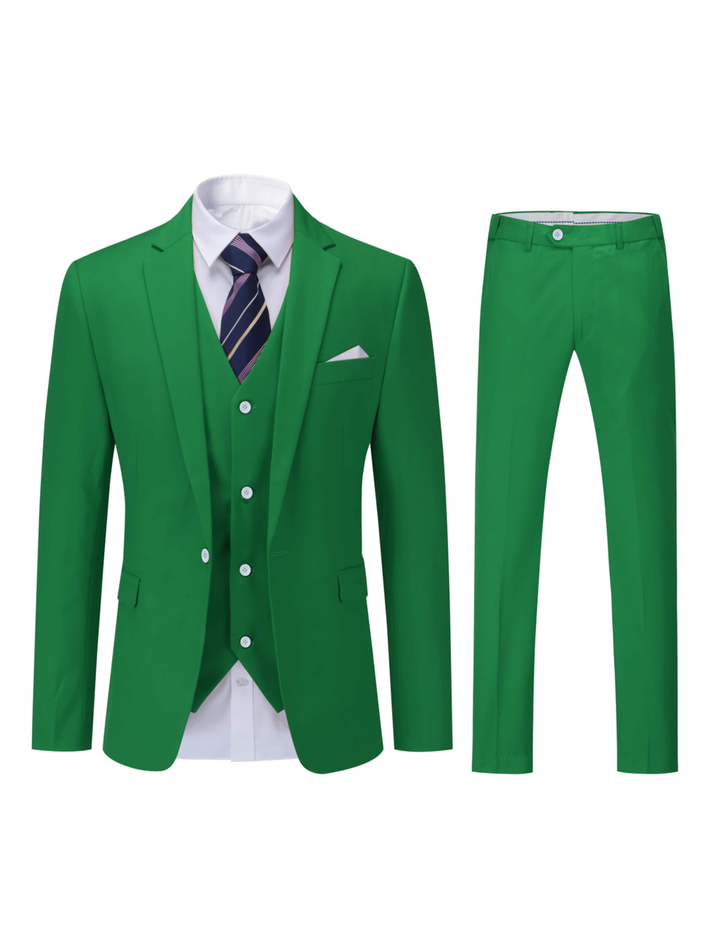 Youthup Slimfit Anzug in Grün: Vorderseite