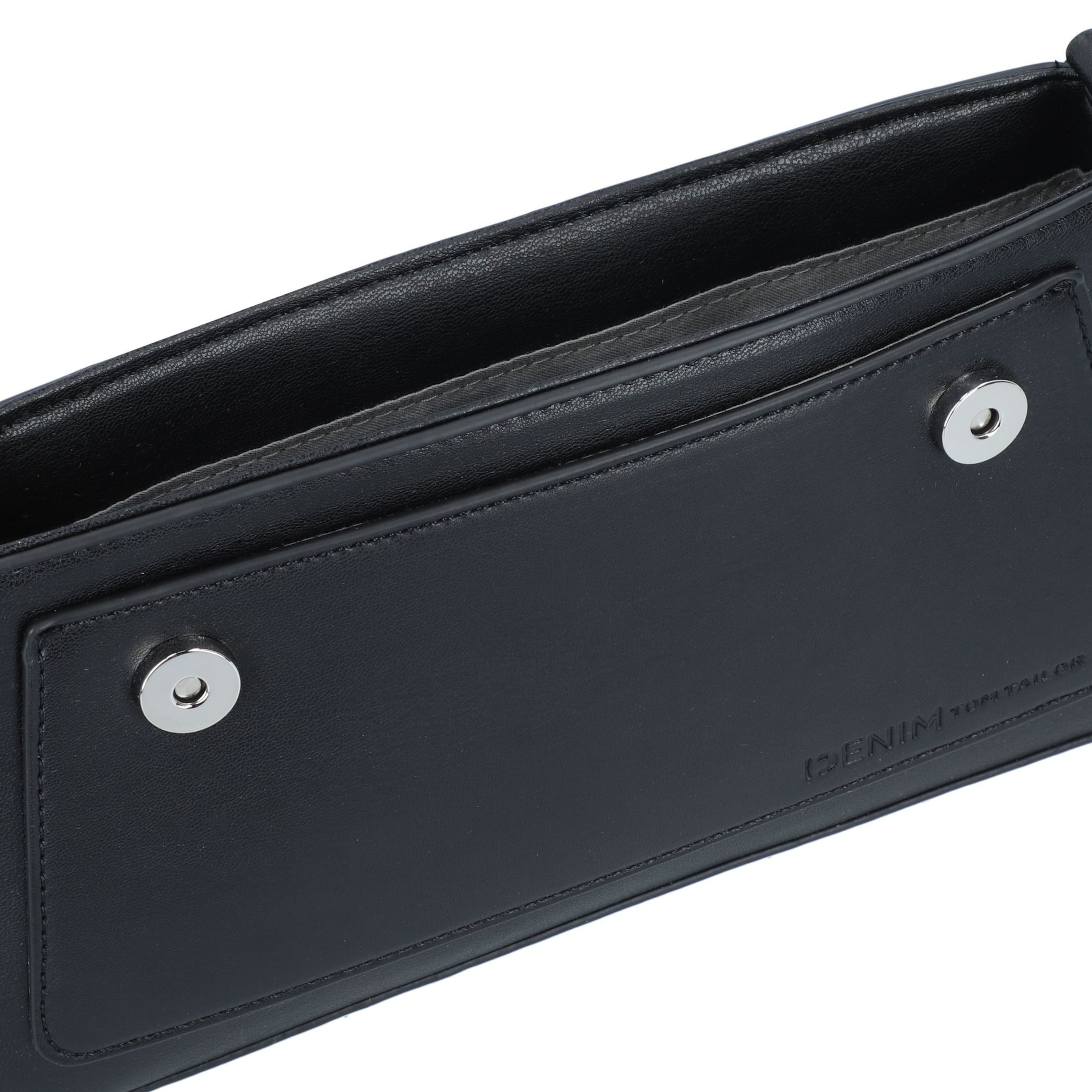 TOM TAILOR DENIM Schoudertas 'Anne' in Zwart