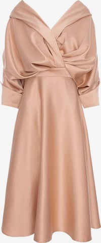 Robe de soirée acob a porter en beige : devant
