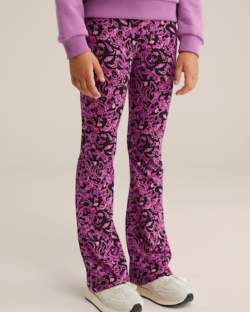 WE Fashion Regular Leggings in Purple: front