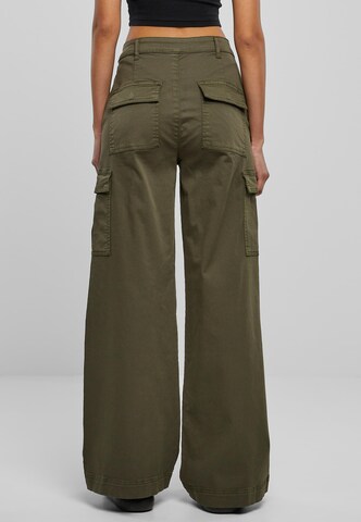 Wide Leg Pantalon cargo Urban Classics en vert