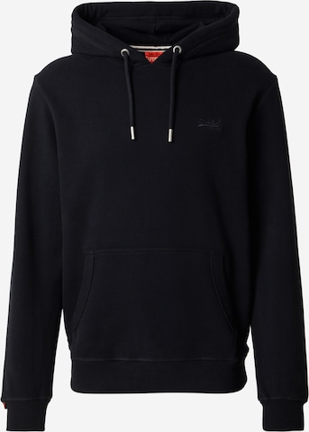 Sweat-shirt 'Essential' Superdry en noir : devant