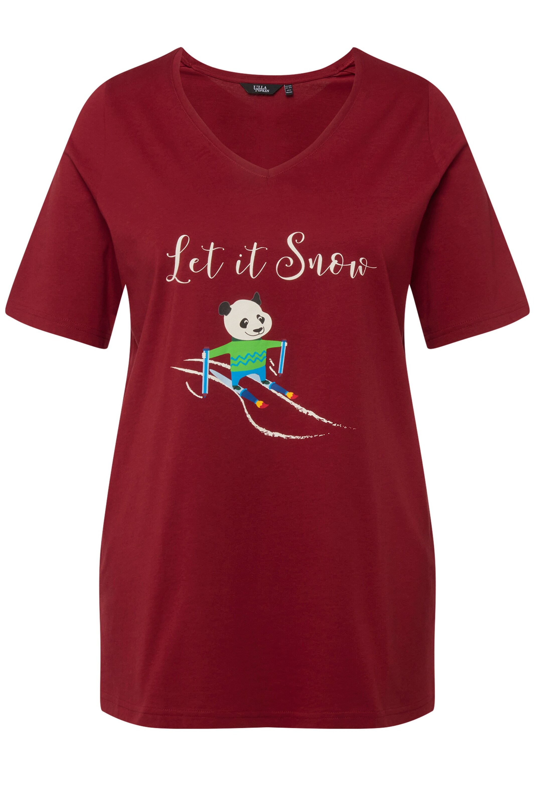 T-shirt Ulla Popken en rouge : devant
