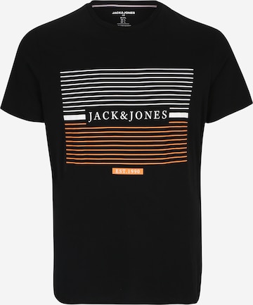 Tricou 'CYRUS' de la Jack & Jones Plus pe negru: față