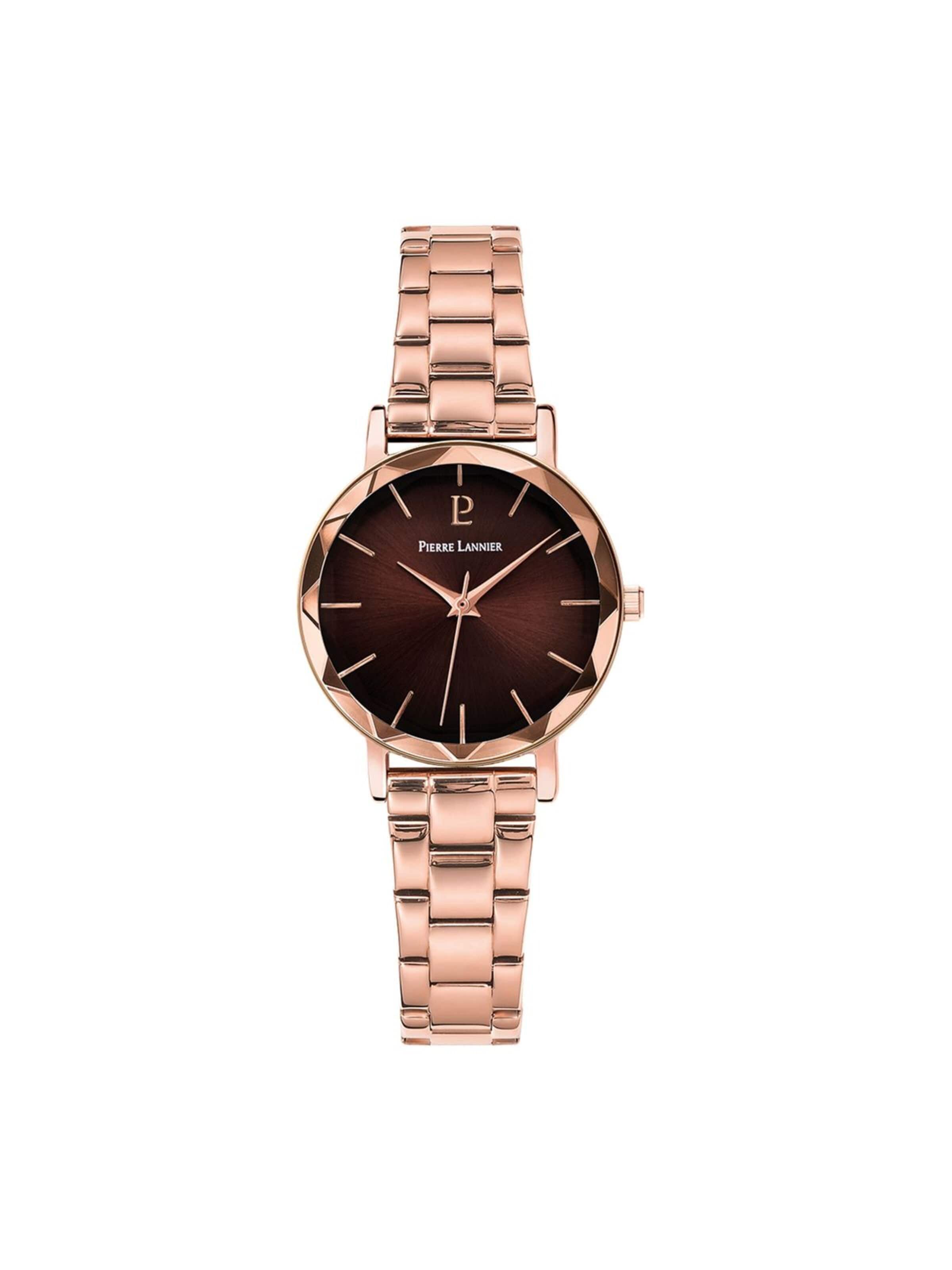 Montre à affichage analogique 'Pierre Lannier - Watch Multiples - Quartz watch movement - Watch case width: 30 mm' Pierre Lannier en marron : devant